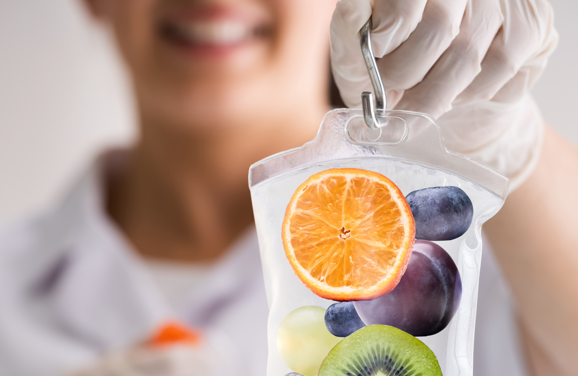 Ilustracija vitaminske infuzije.